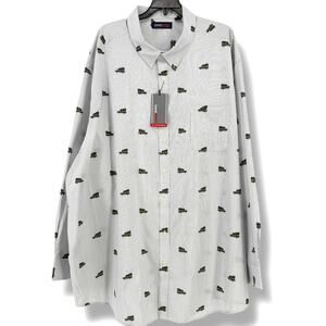 Roundtree & Yorke TravelSmart Christmas Tree Station Wagon Shirt Mens Size 4XB